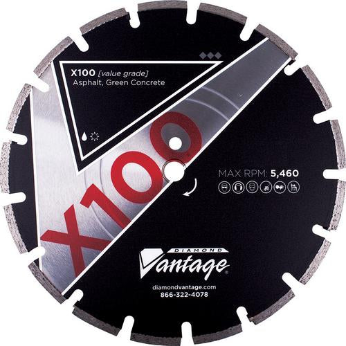 Diamond Vantage 1412BX1-4 X100 14" Asphalt Value Diamond Blade 0.125" 20mm Arbor