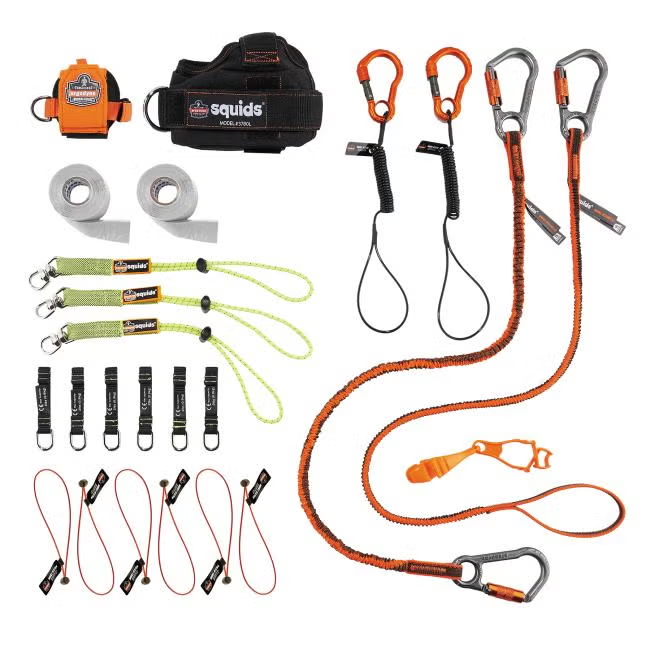ERGO3183 Carpenter Laborer Tool Tethering Kit – Professional Fall Protection Tool Safety Kit