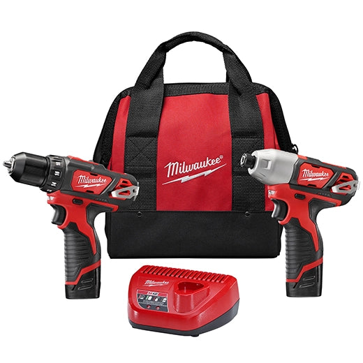 M12 12V Cordless 2-Tool Combo Kit with Drill Driver and Impact Driver