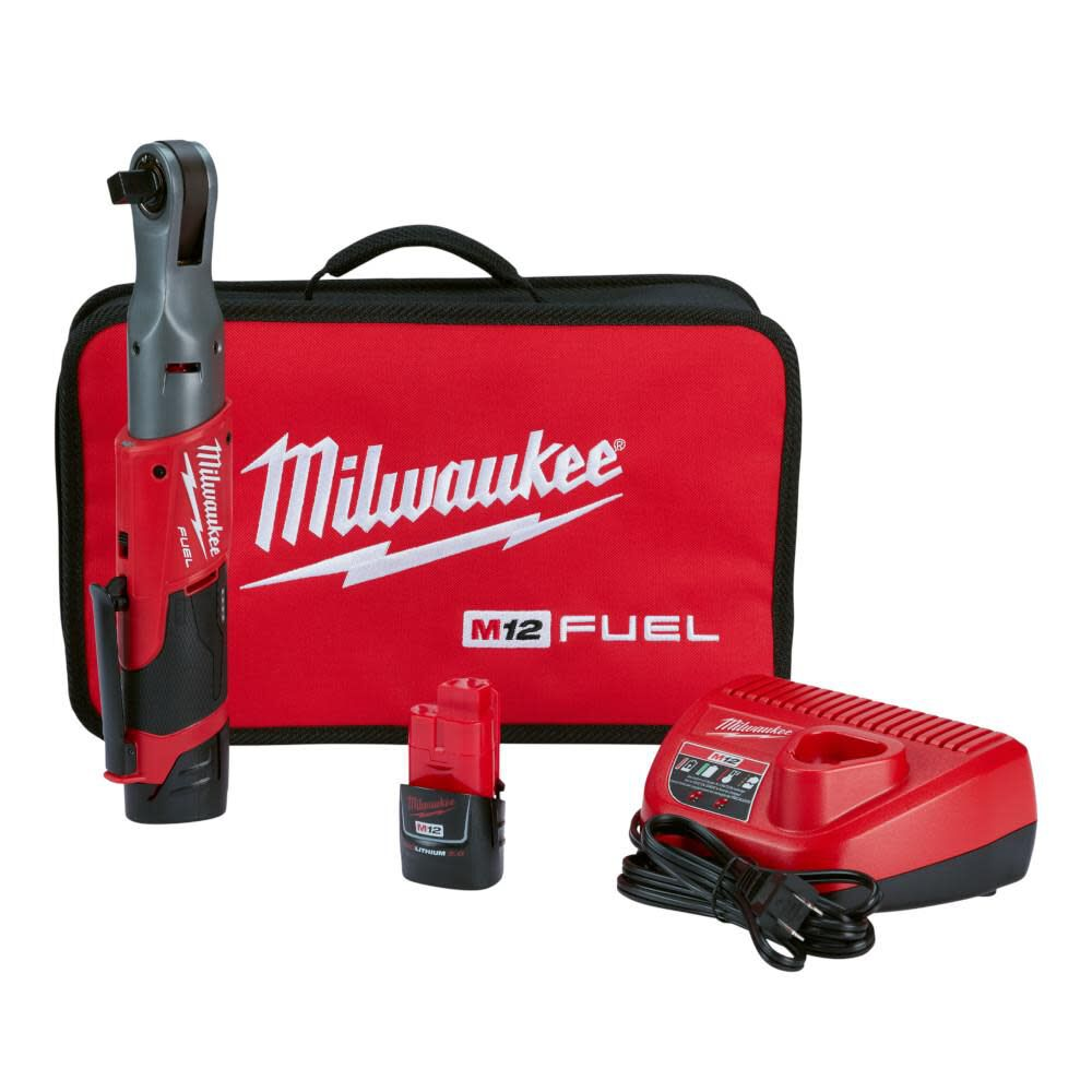 Milwaukee 2558-22 M12 FUEL 1/2" High Torque Cordless Ratchet Kit
