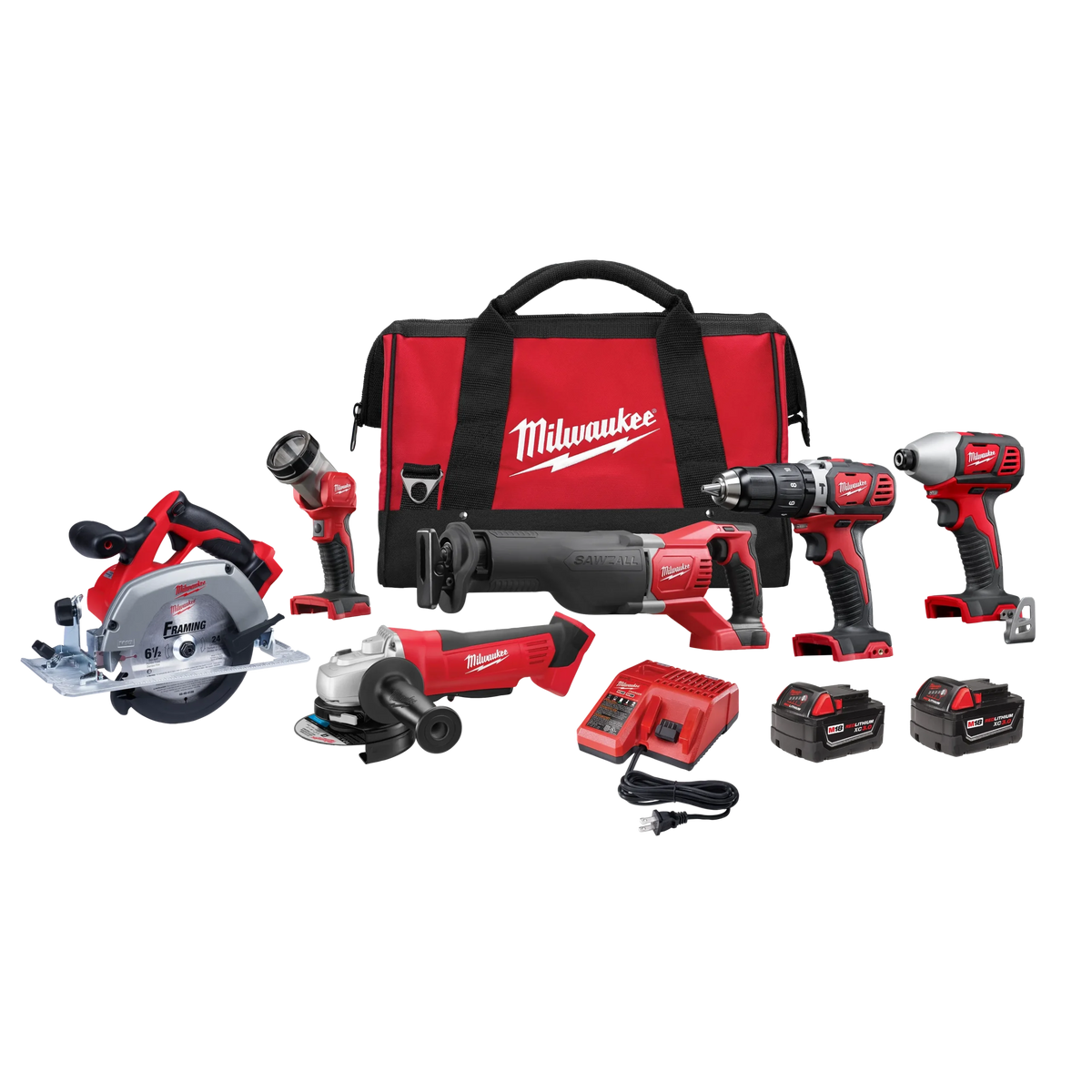 Milwaukee 2696-26 M18 Cordless 6-Tool Combo Kit