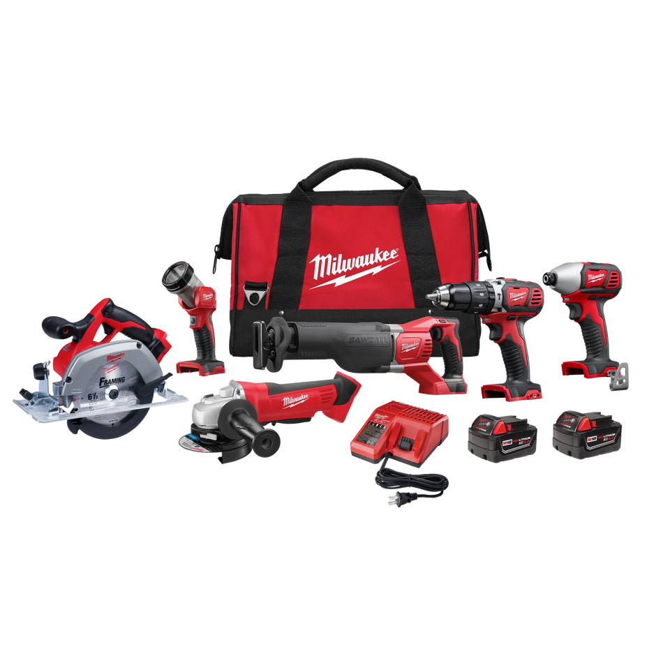Milwaukee 2696-26 M18 Cordless 6-Tool Combo Kit