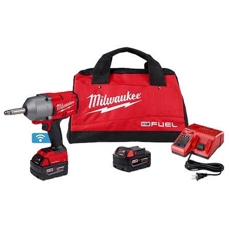 Milwaukee 2769‑22 M18 FUEL 1/2″ Extended Anvil Controlled Torque Impact Wrench Kit with ONE‑KEY