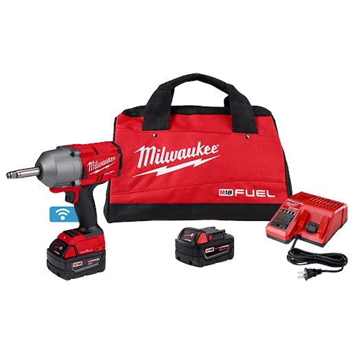 Milwaukee 2769‑22 M18 FUEL 1/2″ Extended Anvil Controlled Torque Impact Wrench Kit with ONE‑KEY