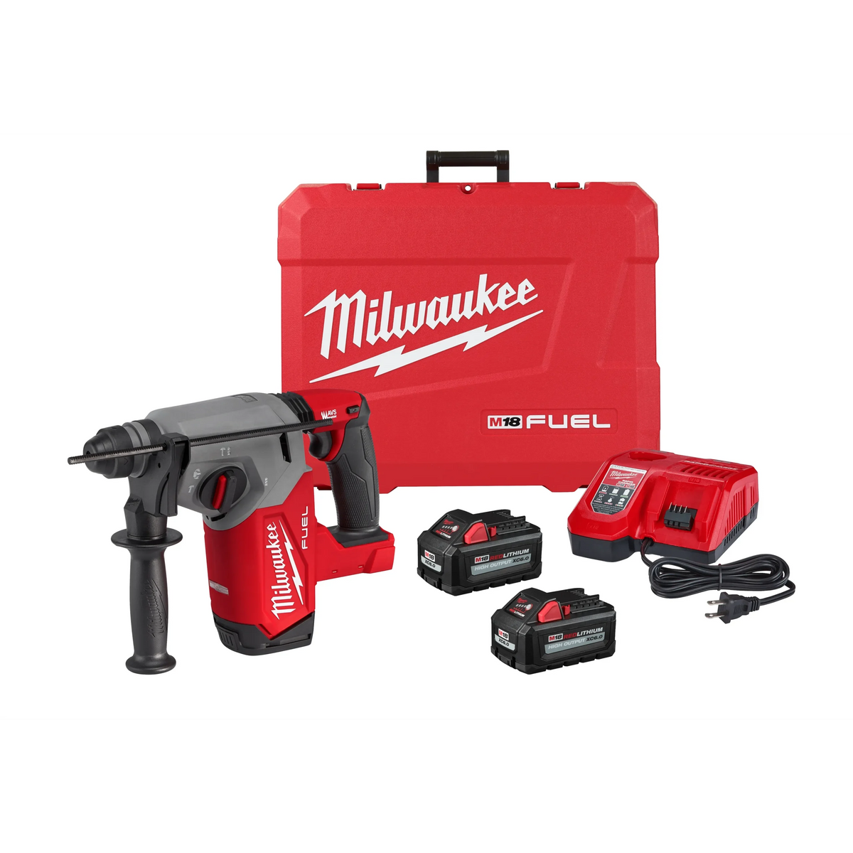 Milwaukee 2912-22 M18 Fuel 1 Inch SDS Plus Rotary Hammer Kit with Dedicated Dust Extractor High Performance Cordless Rotary Hammer