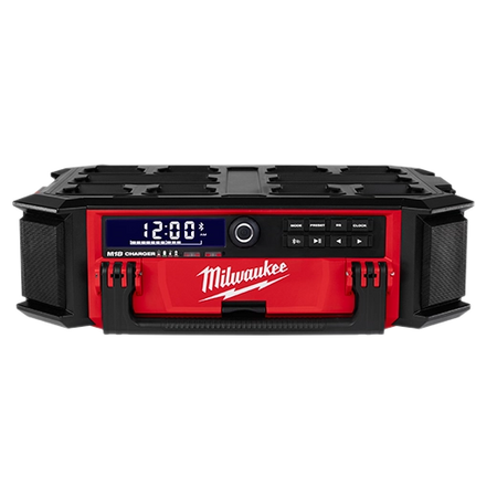Milwaukee 2950-20 M18 Jobsite Radio with Charger and Packout Compatibility Portable Bluetooth Jobsite Audio