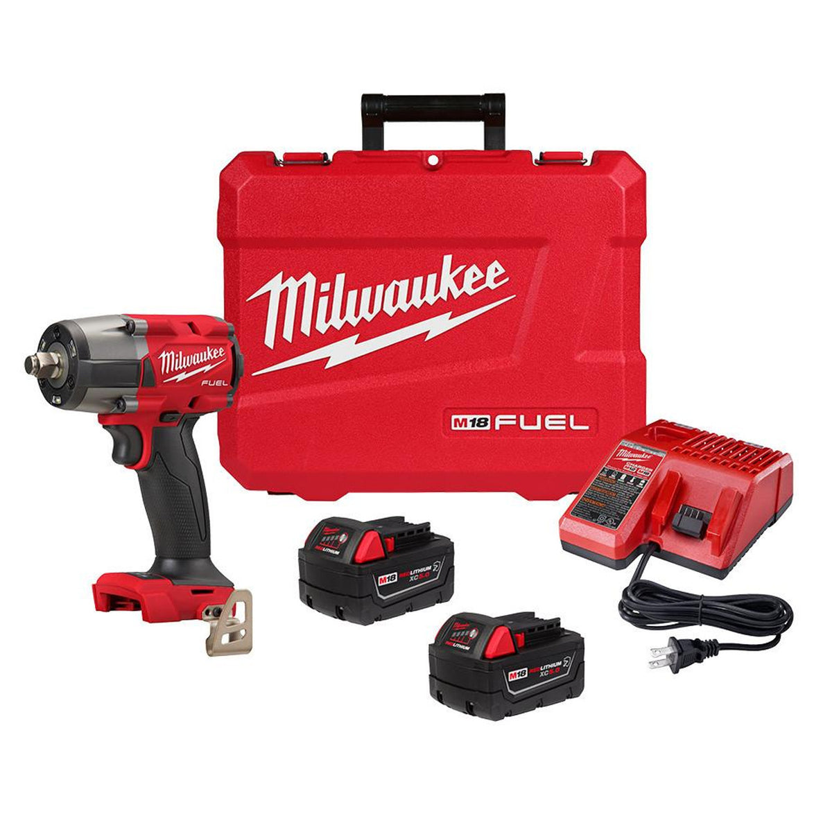 Milwaukee 2962-22R M18 FUEL 1/2 in. Mid-Torque Impact Wrench Kit (Friction Ring)