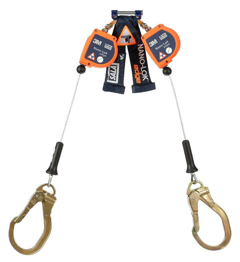 3M DBI  3500227 Nano-Lok Edge Twin-Leg 8 ft SRL Steel Rebar Hooks Leading Edge Fall Protection