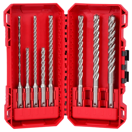 Milwaukee 48-20-7663 8 PC MX4 4-Cutter SDS Plus Drill Bit Kit