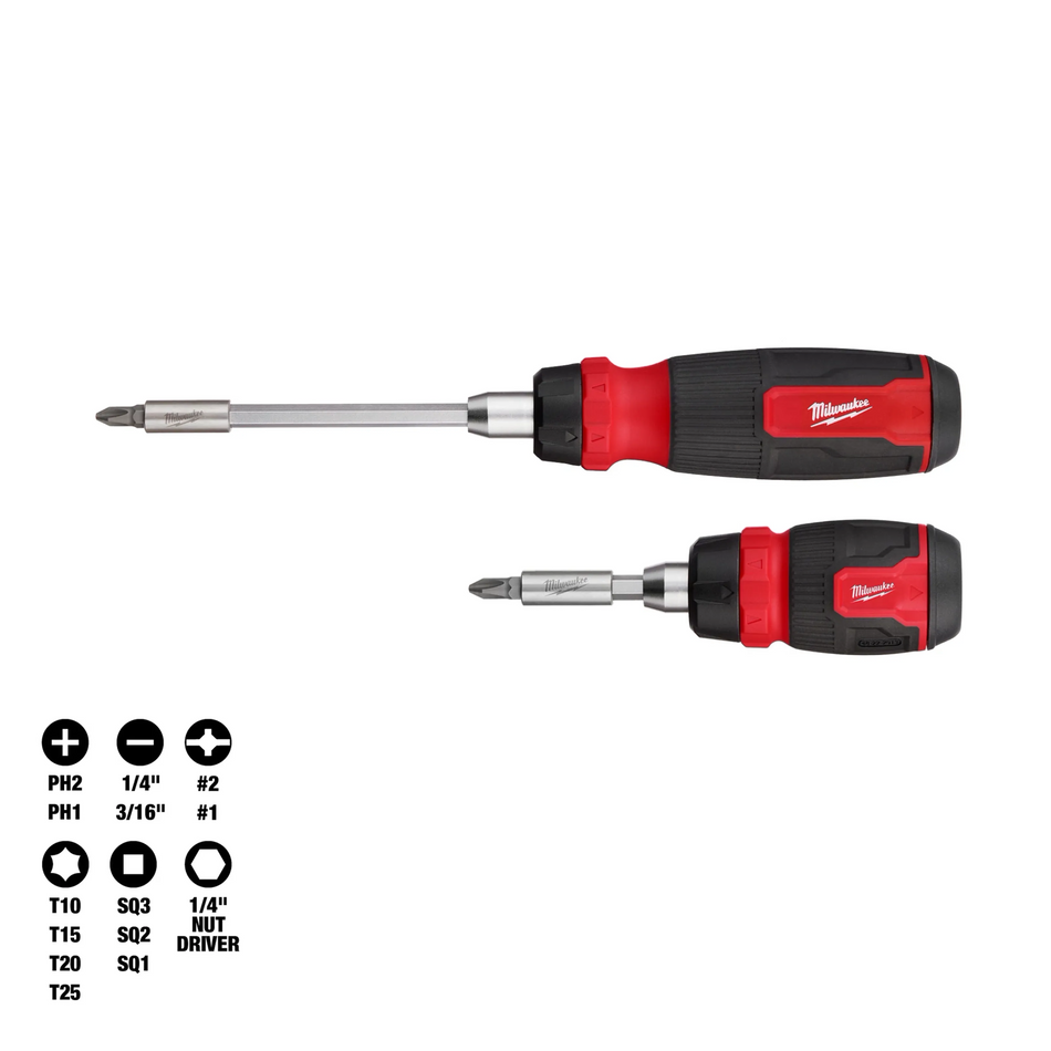 Milwaukee 48-22-2905 2pc 14-in-1 & 8-in-1 Ratcheting Multi-Bit Screwdriver Set