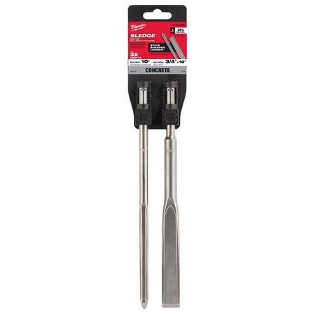 Milwaukee 48-62-6080 SDS-PLUS SLEDGE Bull Point & Flat Chisel 2-Pack