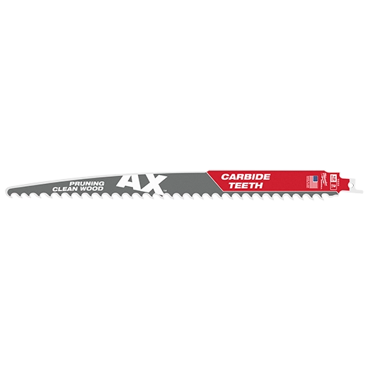 Milwaukee 48-00-5233 The AX with Carbide Teeth for Pruning Clean Wood SAWZALL Blades