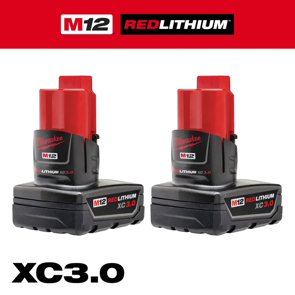 Milwaukee 48-11-2412 M12 REDLITHIUM XC Battery Two Pack