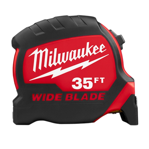 Milwaukee 48-22-0235 35ft Wide Blade Tape Measure Long Reach Durable Impact-Resistant Measuring Tool