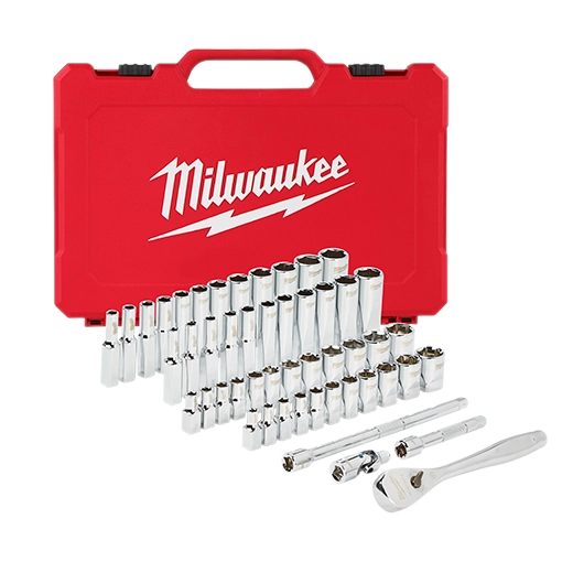 Milwaukee 48-22-9004 1/4" Drive 50pc Ratchet & Socket Set - SAE & Metric