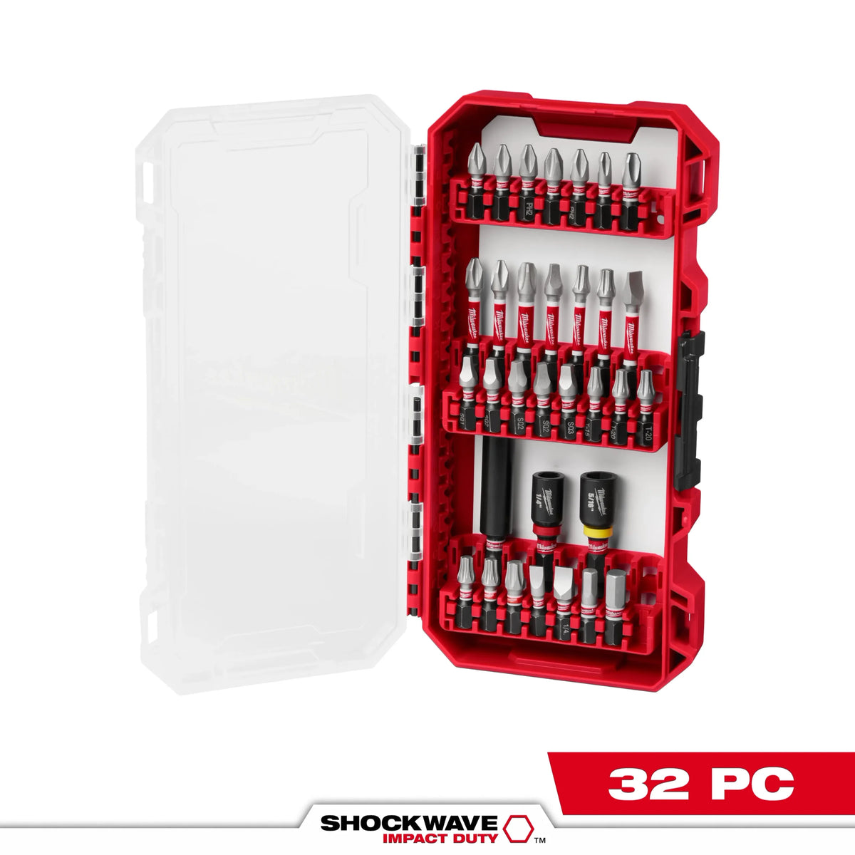 Milwaukee 48‑32‑4004 32 PC Shockwave Impact Duty Driver Bit Set