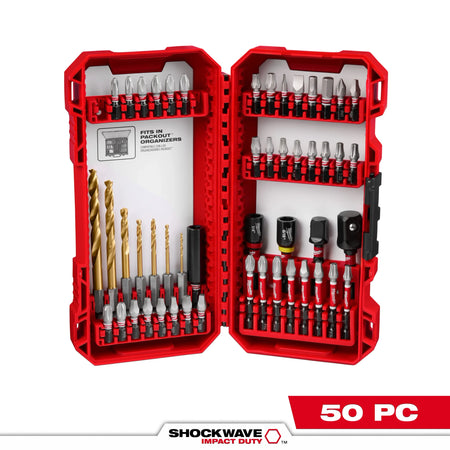 Milwaukee 48‑32‑4013 50 PC Shockwave Impact Duty Drill & Drive Bit Set