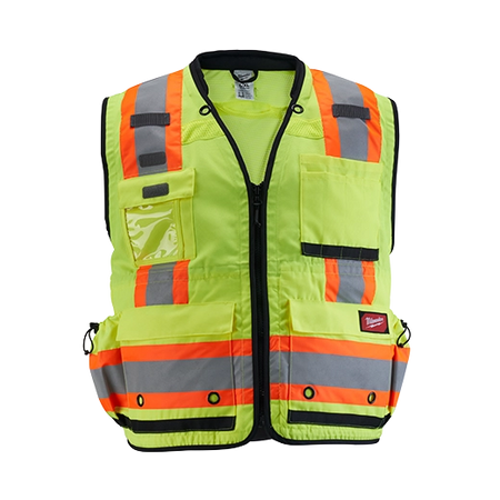 Milwaukee 48-73-5163 Class 2 Surveyor's High Visibility Yellow Safety Vest - 2XL/3XL