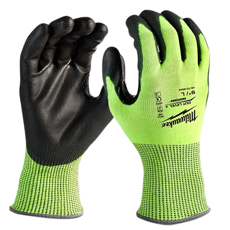Milwaukee 48-73-8932 Cut Level 3 High Visibility Work Pack of 12 Gloves
