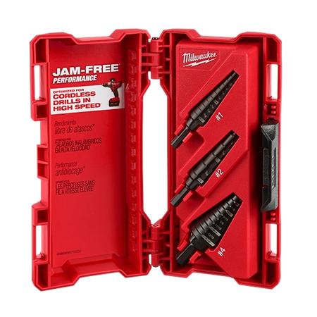 Milwaukee 48‑89‑9221 Shockwave Impact Duty 3‑Piece Step Drill Bit Set