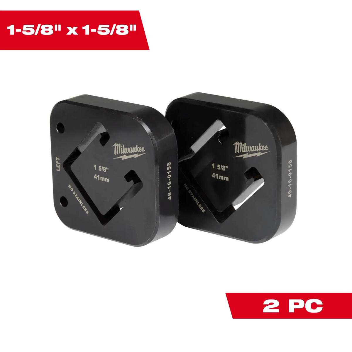Milwaukee 49-16-0158 1-5/8" x 1-5/8" Single Strut Shearing Dies