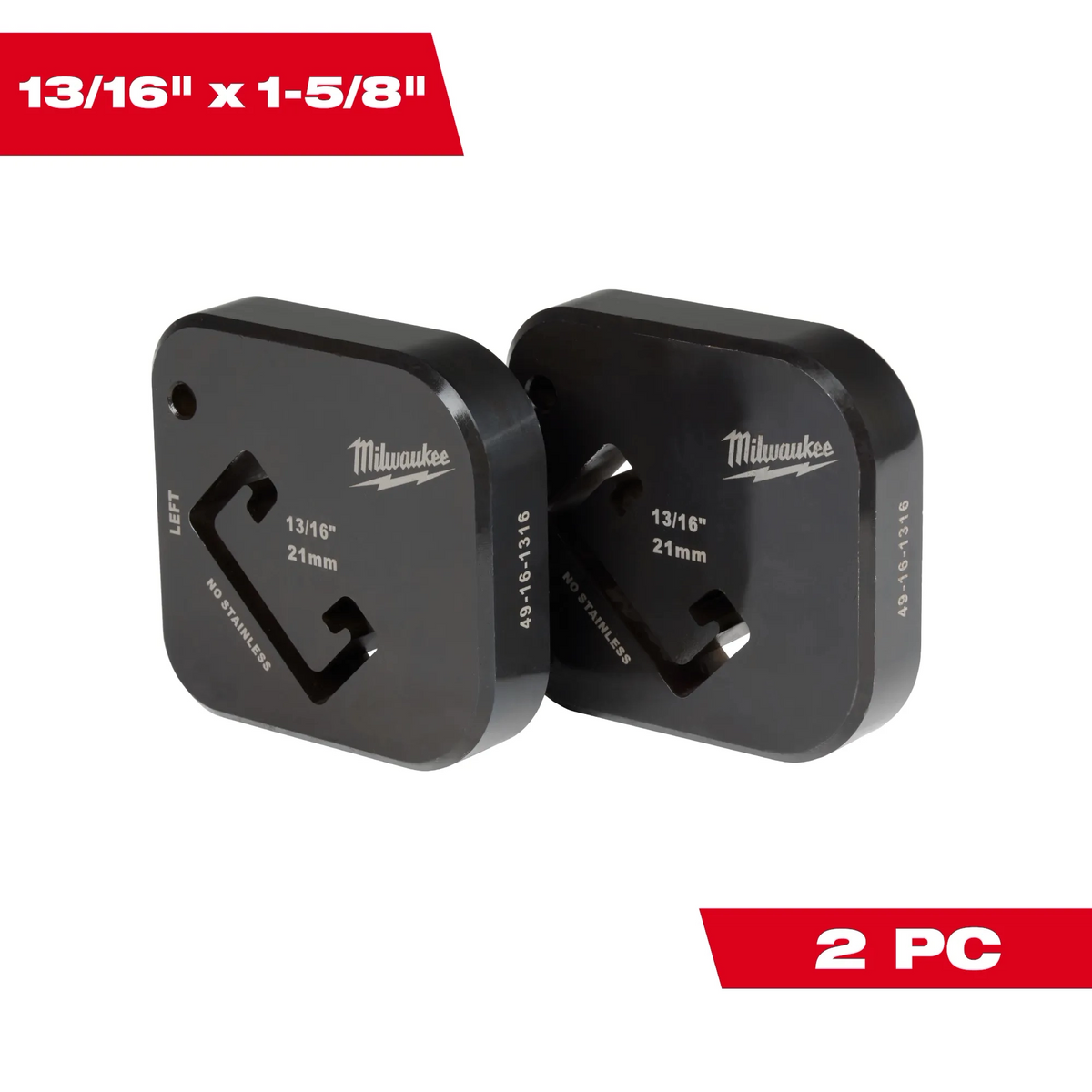 Milwaukee 49-16-1316 13/16" x 1-5/8" Single Strut Shearing Dies