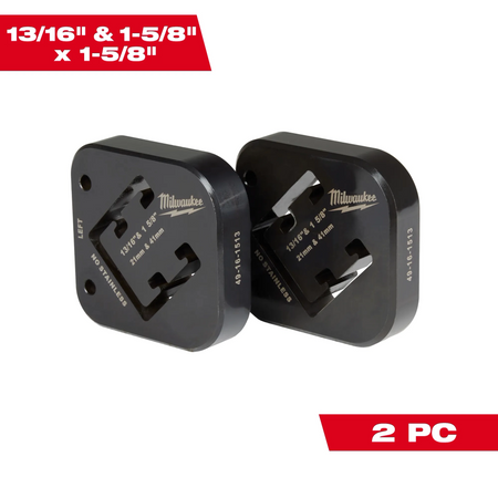 Milwaukee 49-16-1513 13/16" & 1-5/8" x 1-5/8" Combination Strut Shearing Dies