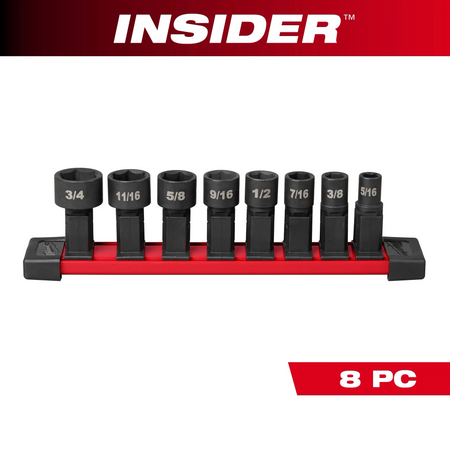 Milwaukee 49-16-1640 INSIDER Box Ratchet Socket SAE Set 8PC