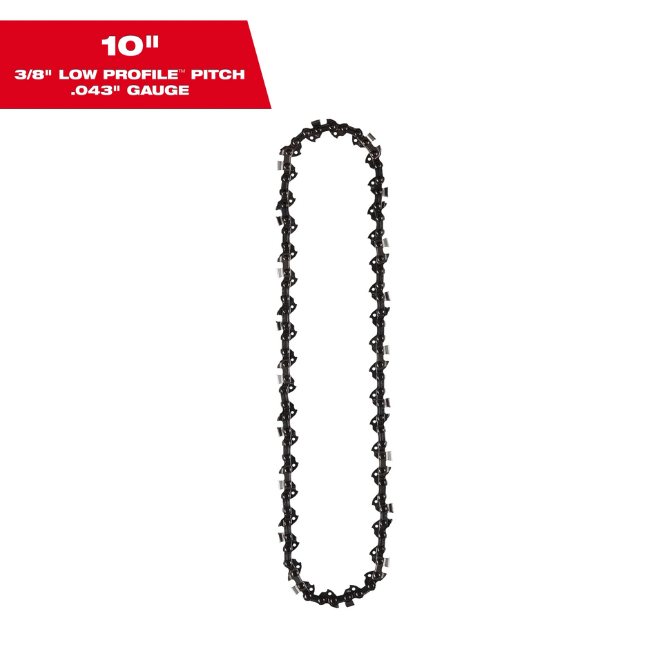 Milwaukee 49-16-2723 10" 3/8" Low Profile .043" Gauge Saw Chain