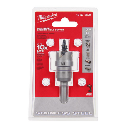 Milwaukee 49-57-8609 7/8" One-Piece Carbide Hole Cutter