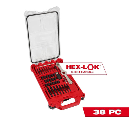 Milwaukee 49-22-5604 38PC SAE Tap & Die PACKOUT Set with HEX-LOK 2-in-1 Handle