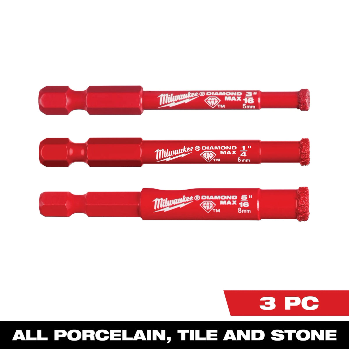 Milwaukee 49-56-0500 Diamond Max Hole Saw Bit Set 3-Piece