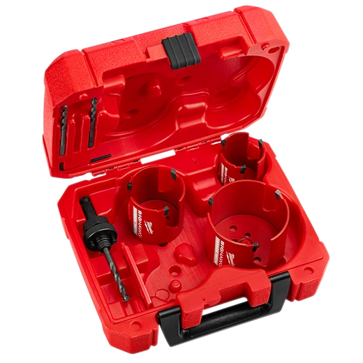 MILWAUKEE 49-56-9280 Hole Cutter Kit, 7 Pieces, 2 1/8 Inch to 3 5/8 Inch Saw Size Range