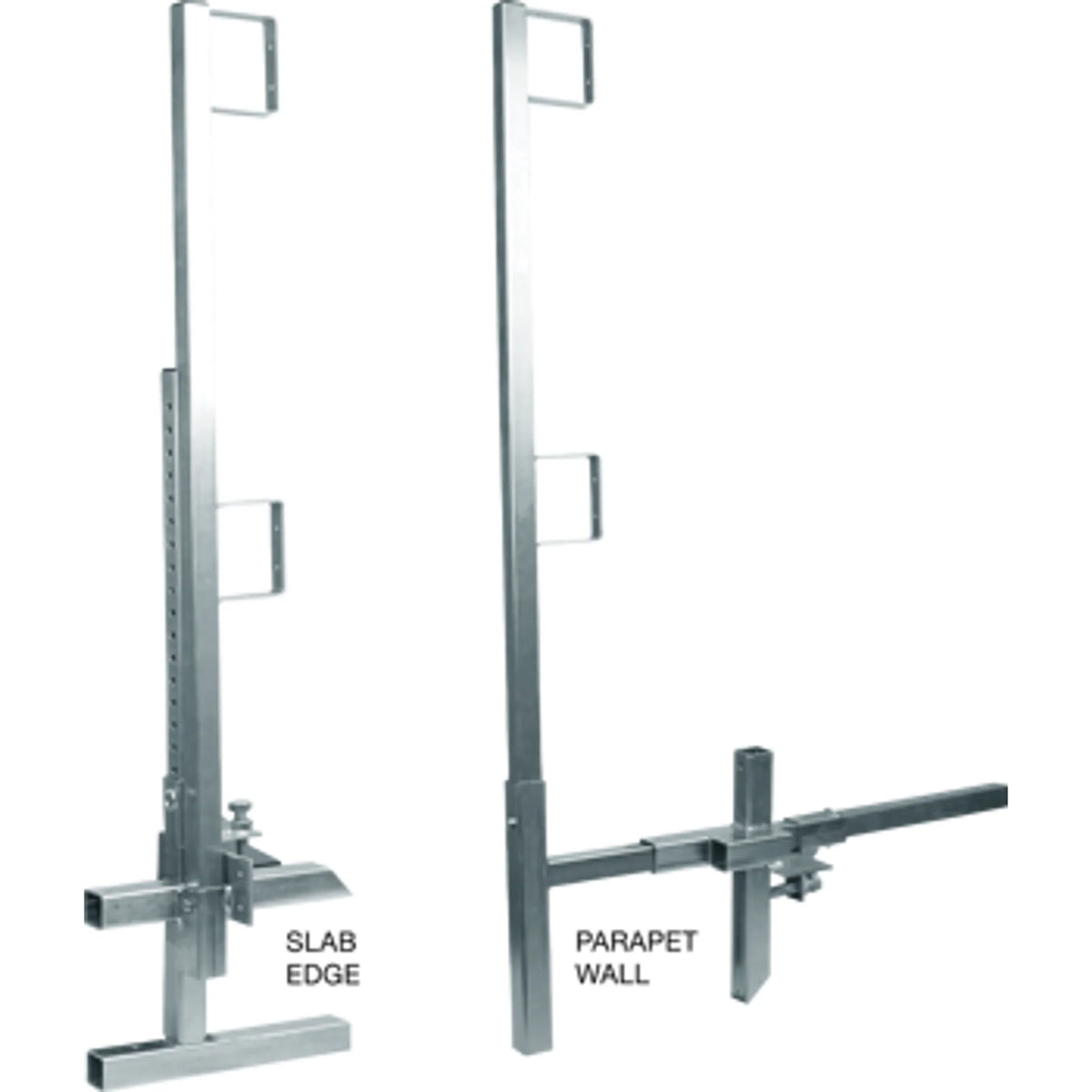 FALLTECH 6040422 Portable Construction Guardrail Clamp and Post Set – OSHA Compliant Safety System