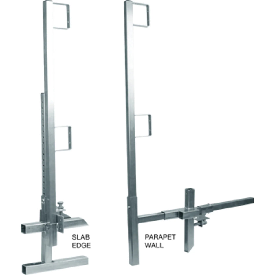 FALLTECH 6040422 Portable Construction Guardrail Clamp and Post Set – OSHA Compliant Safety System