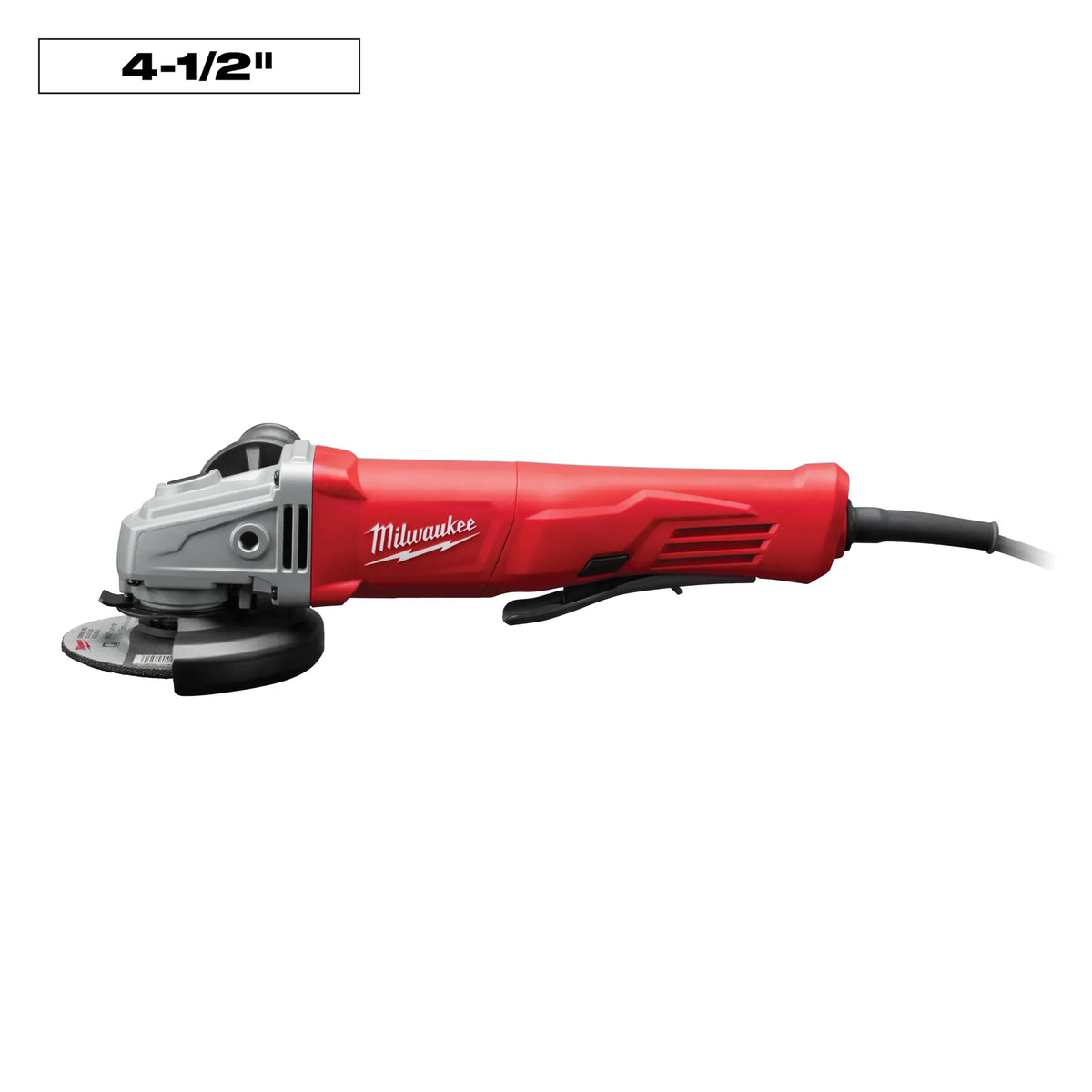 Milwaukee 6142-31 11 Amp Corded 4-1/2 in Small Angle Grinder Paddle Switch No Lock Powerful Compact Grinding Tool