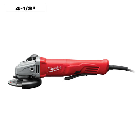Milwaukee 6142-31 11 Amp Corded 4-1/2 in Small Angle Grinder Paddle Switch No Lock Powerful Compact Grinding Tool