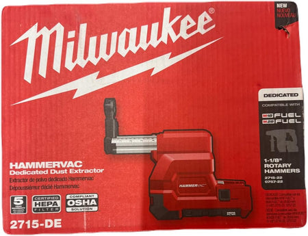 Milwaukee 2715-DE M18 HAMMERVAC Dedicated Dust Extractor for 1-1/8" SDS Plus Rotary Hammer