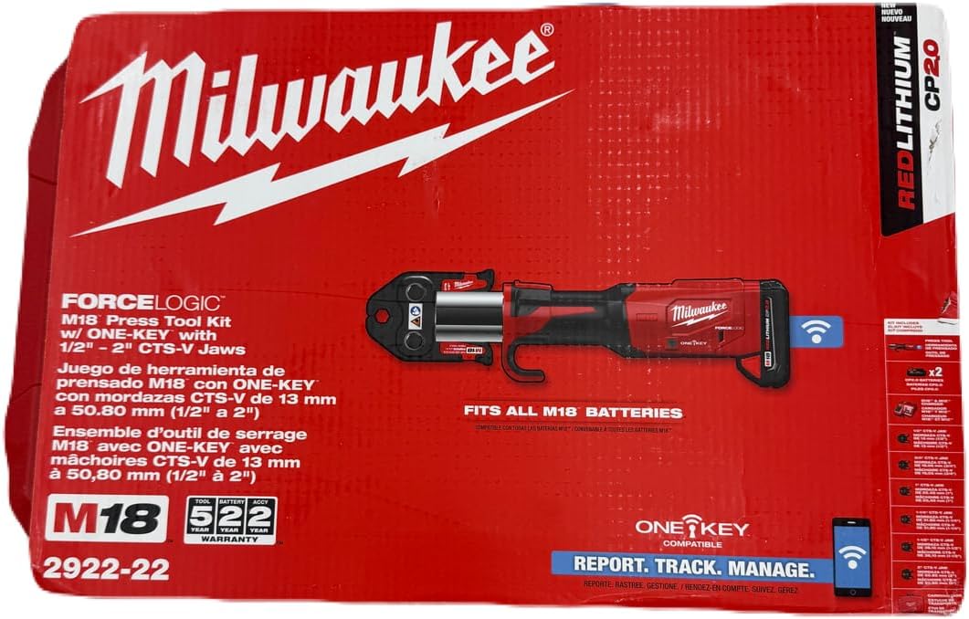 Milwaukee 2922-22 M18 Press Tool FORCE LOGIC ONE-KEY Kit