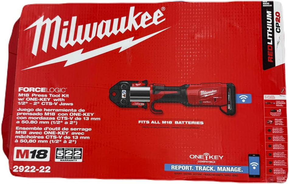 Milwaukee 2922-22 M18 Press Tool FORCE LOGIC ONE-KEY Kit