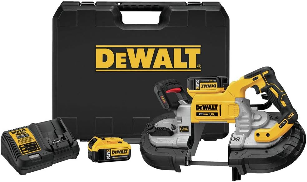 DEWALT DCS376P2 20V MAX 5 in. Dual Switch Band Saw Kit