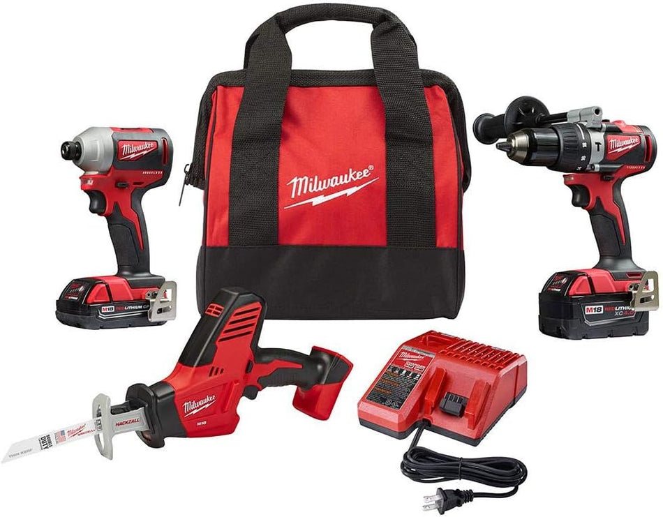 Milwaukee 2893-22CX M18 2-Tool Brushless Cordless Hammer Drill and Impact Driver Combo Kit