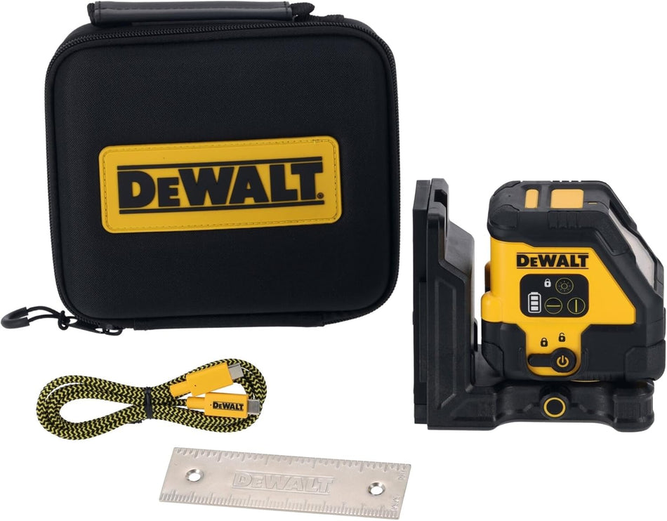 DEWALT DCLE14201RB Laser Level USB Rechargeable Red Cross Line