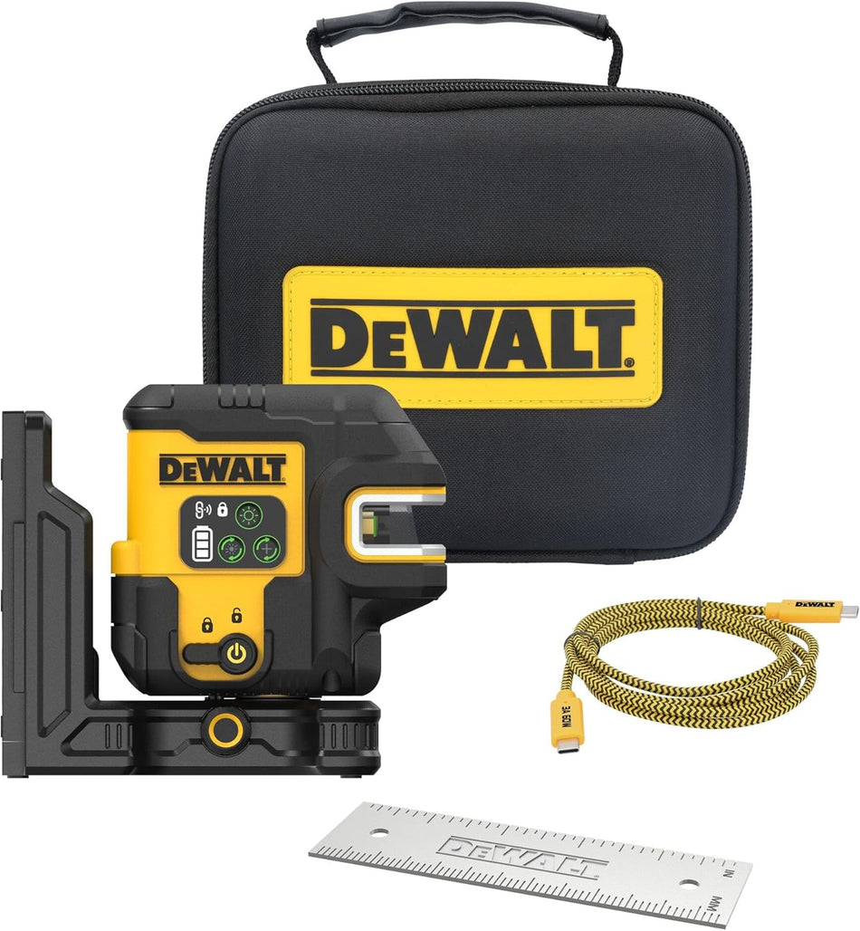 DEWALT DW0822LG 12V MAX 2 Spot Cross Line Green Laser Level