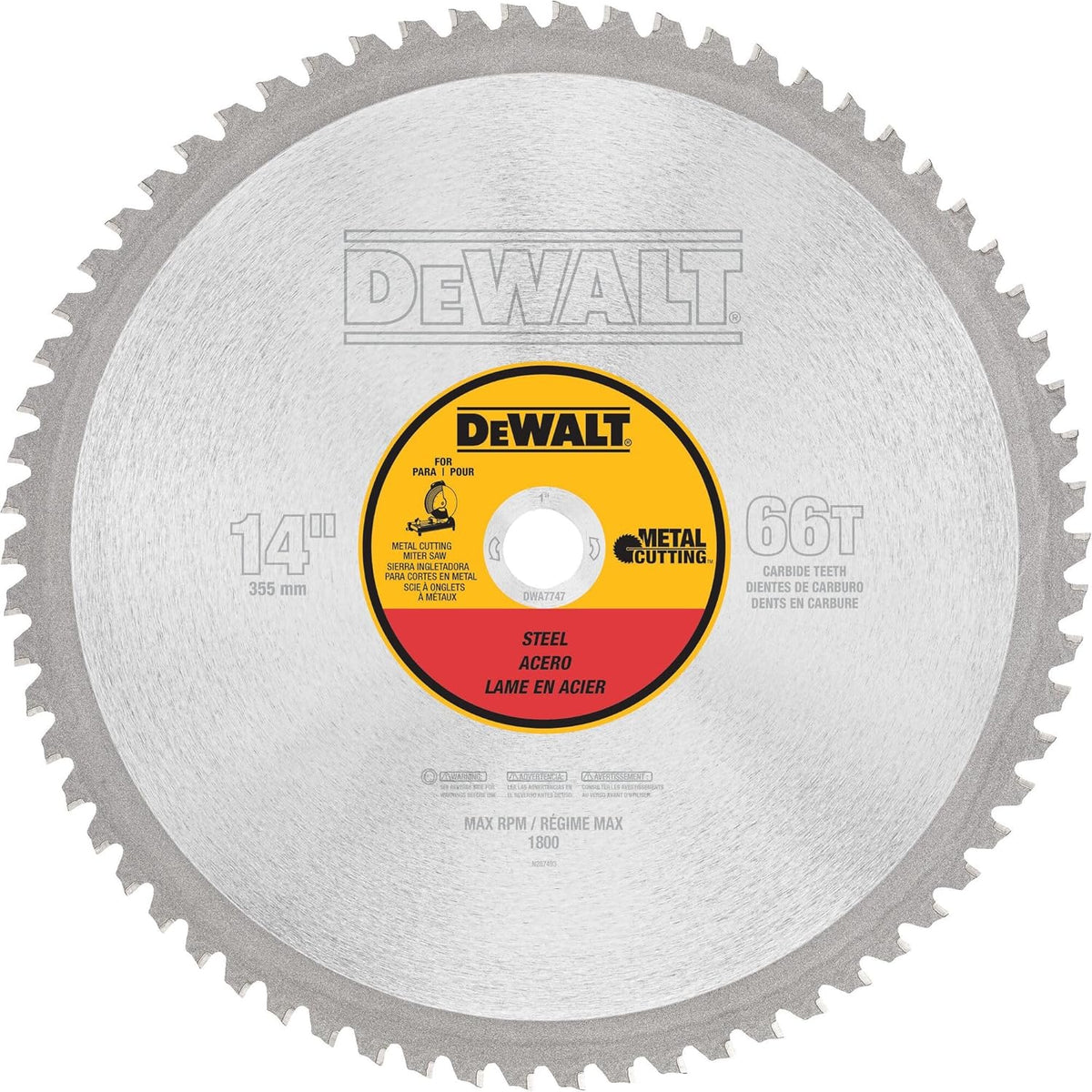 Dewalt DWA7747 14" 66T Heavy Gauge Ferrous Metal Cutting Blade