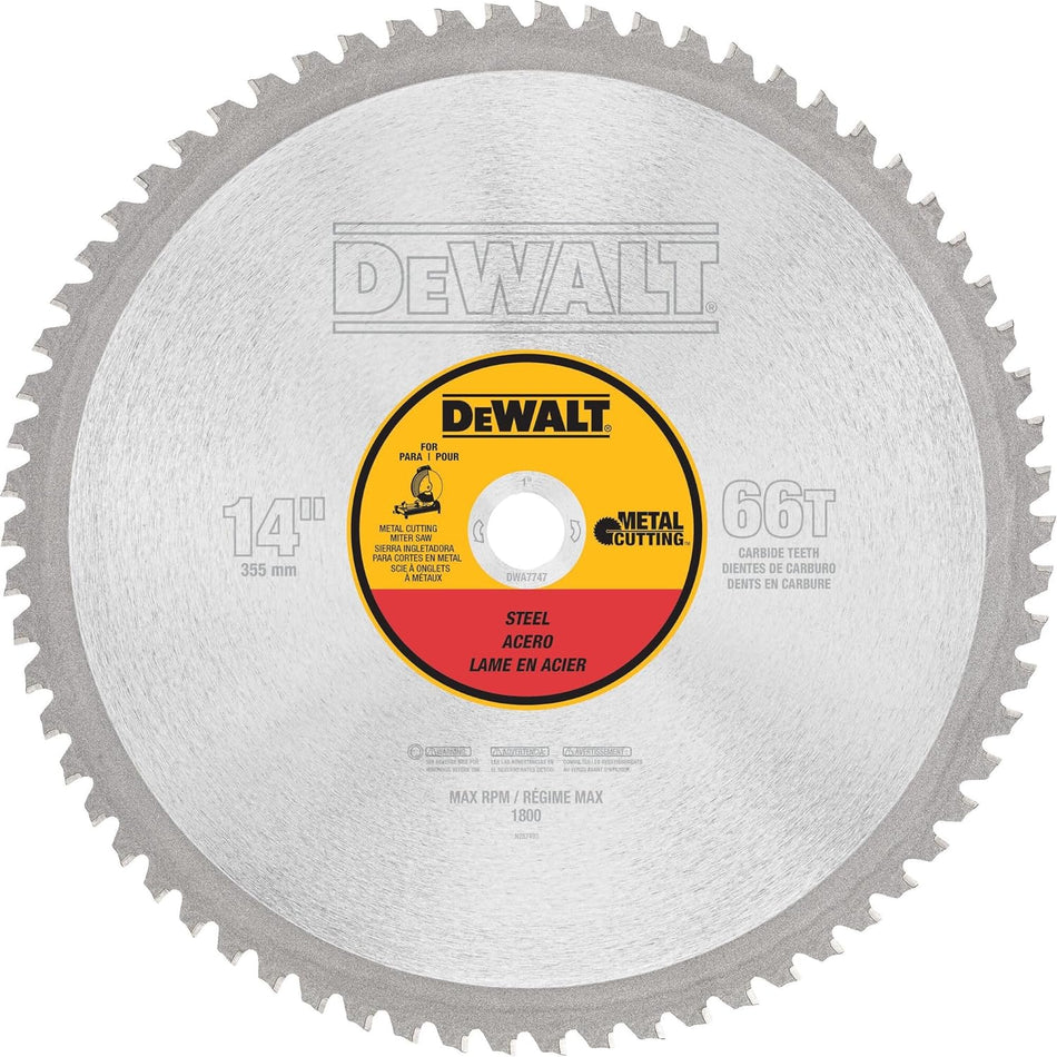Dewalt DWA7747 14" 66T Heavy Gauge Ferrous Metal Cutting Blade