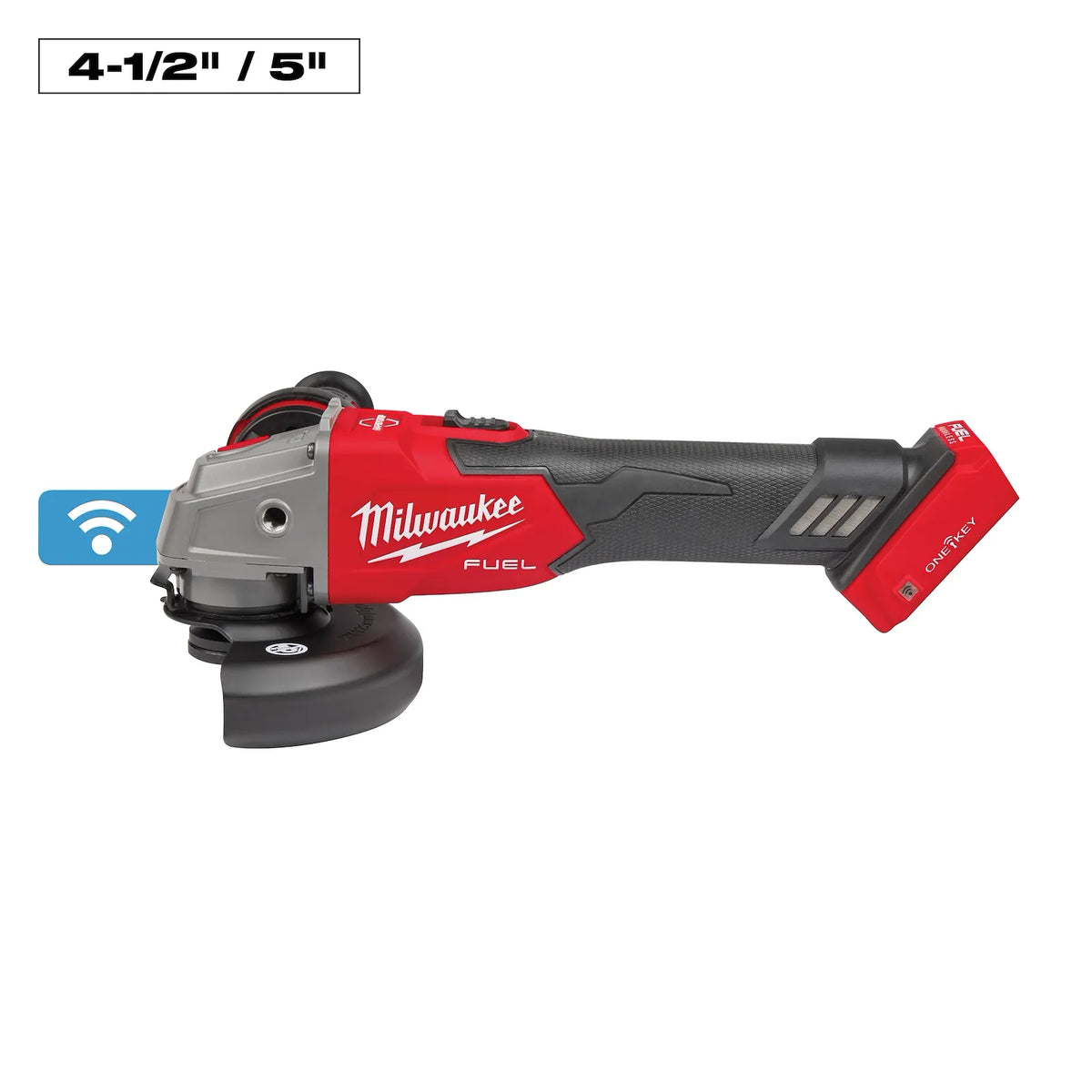 Milwaukee 2883-20 M18 FUEL 4-1/2" / 5" Braking Grinder with ONE-KEY Slide Switch, Lock-On