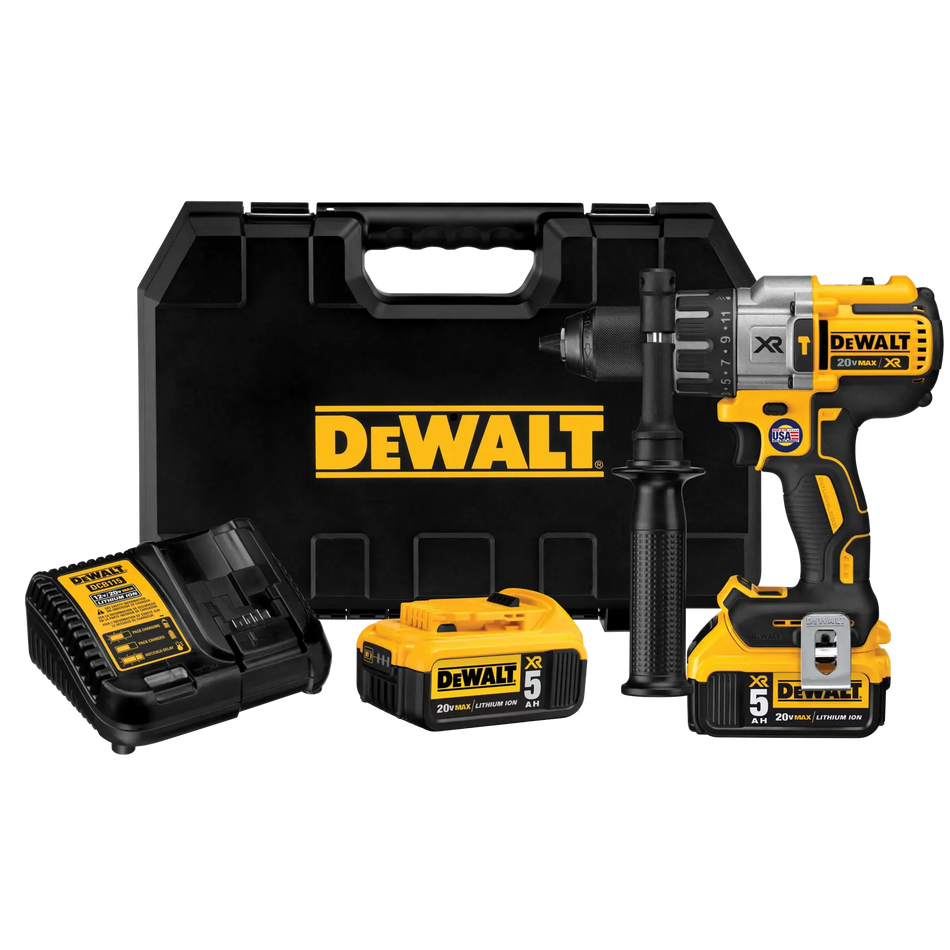 DEWALT DCD996P2 XR Hammer Drill Kit 20V MAX Brushless 3-Speed 1/2 in