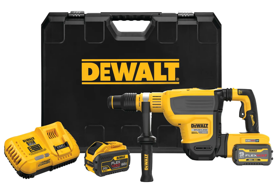 DEWALT DCH614X2 60V MAX Brushless SDS MAX 1-3/4-In. Rotary Hammer Kit