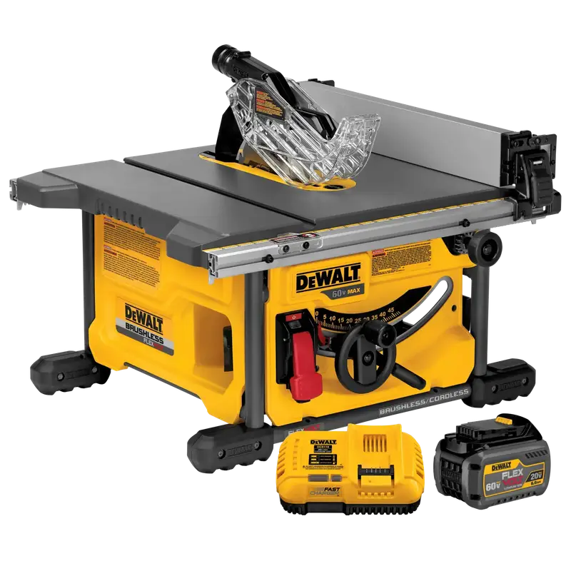 DEWALT DCS7485T1 60V MAX 8-1/4-In. Brushless Cordless Table Saw Kit